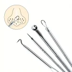 Kit De 4 Anti Acné Extractor De Puntos Negros Y Espinillas - Imagen 2