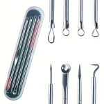 Kit De 4 Anti Acné Extractor De Puntos Negros Y Espinillas