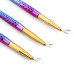 Pincel Liner Para Uñas Cola De Sirena 3 Uds Decoración - Imagen 2
