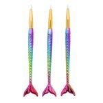 Pincel Liner Para Uñas Cola De Sirena 3 Uds Decoración - Imagen 4
